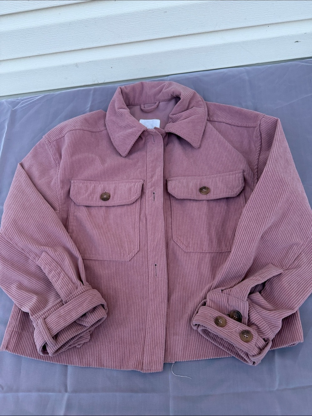 Avec Les Filles Mauve Corduroy Shacket